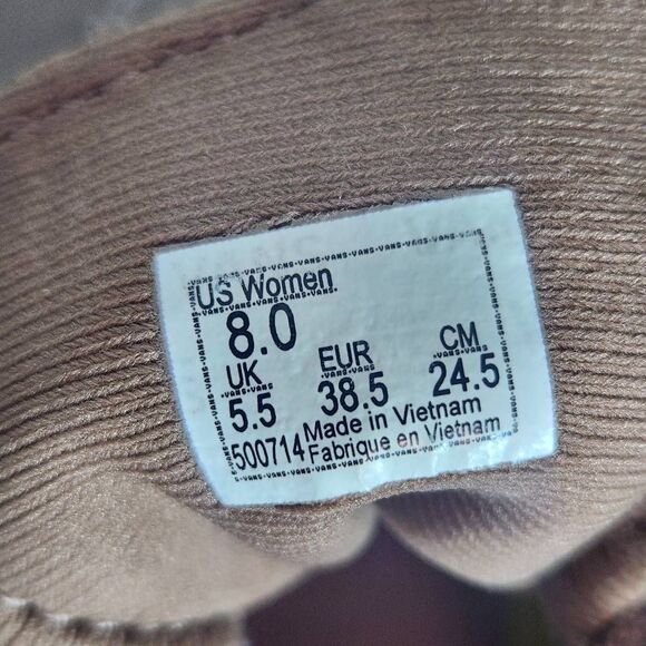 Vans Brown Women's Sneakers Size 8 Women's Vans with Butterfly Charm - Picture 9 of 10